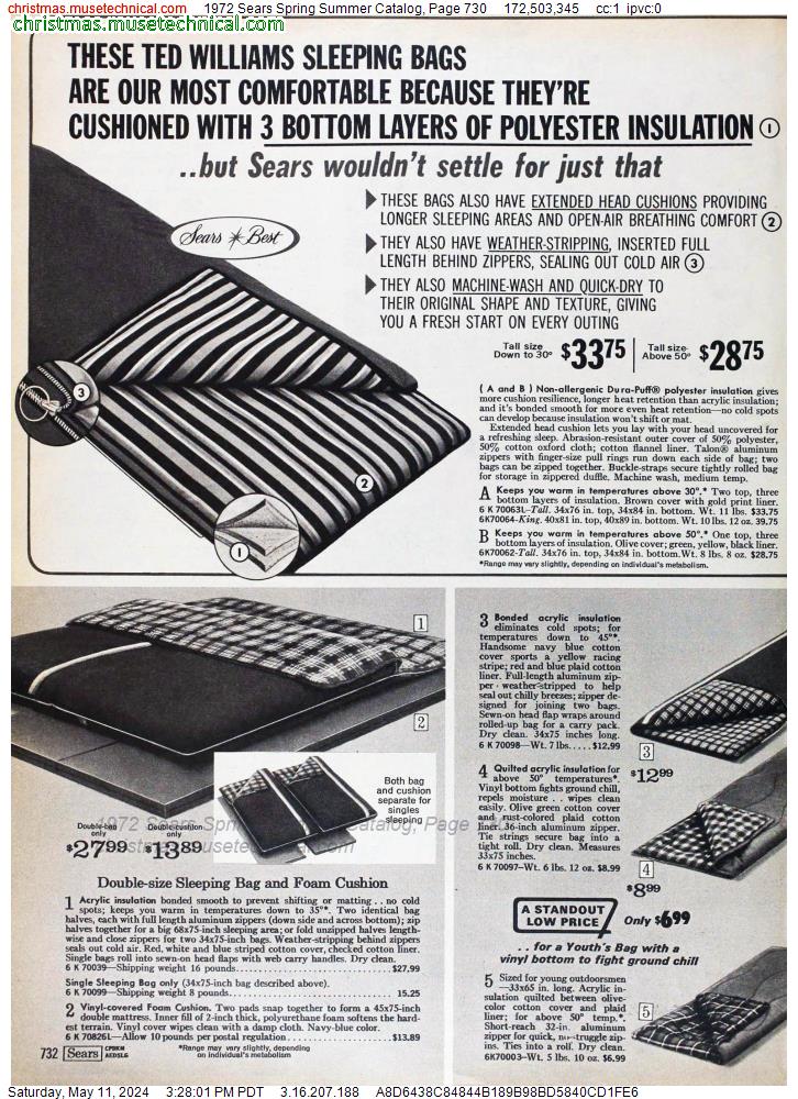 1972 Sears Spring Summer Catalog, Page 730