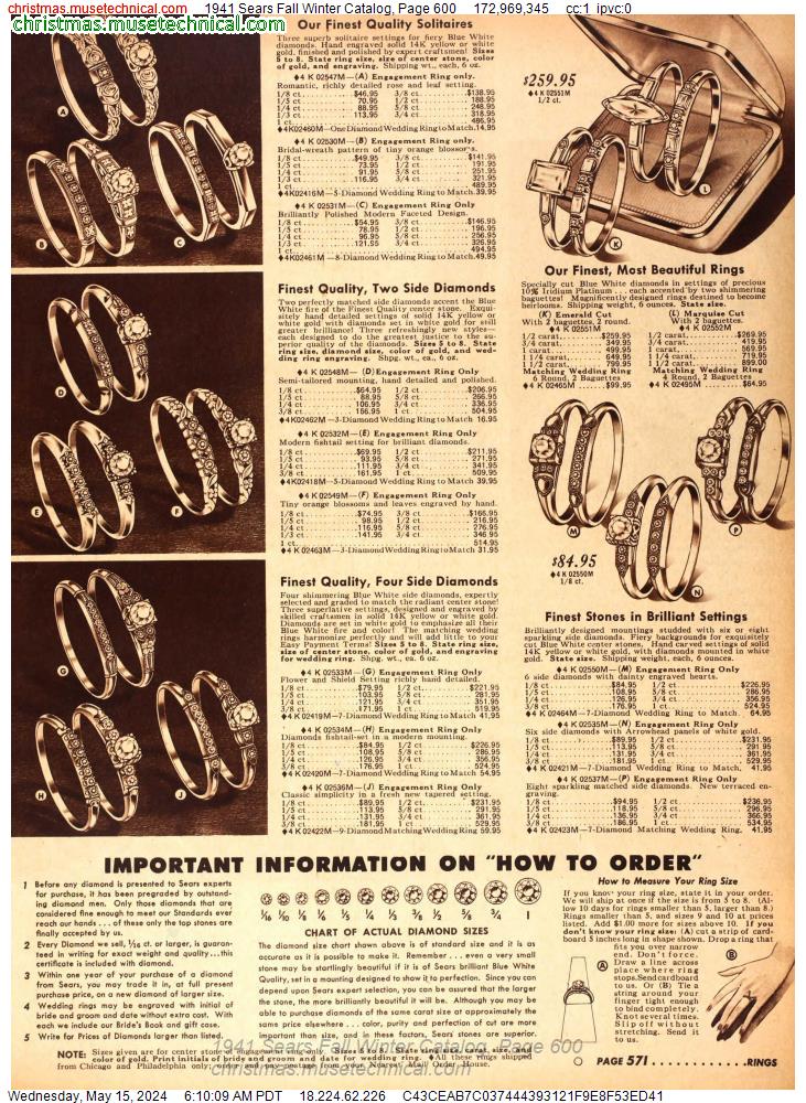 1941 Sears Fall Winter Catalog, Page 600