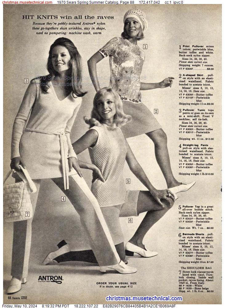 1970 Sears Spring Summer Catalog, Page 88