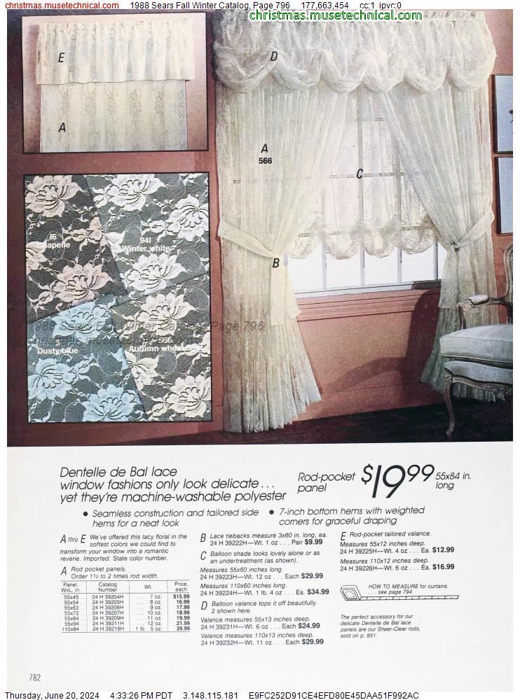 1988 Sears Fall Winter Catalog, Page 796