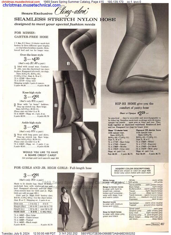 1969 Sears Spring Summer Catalog, Page 415
