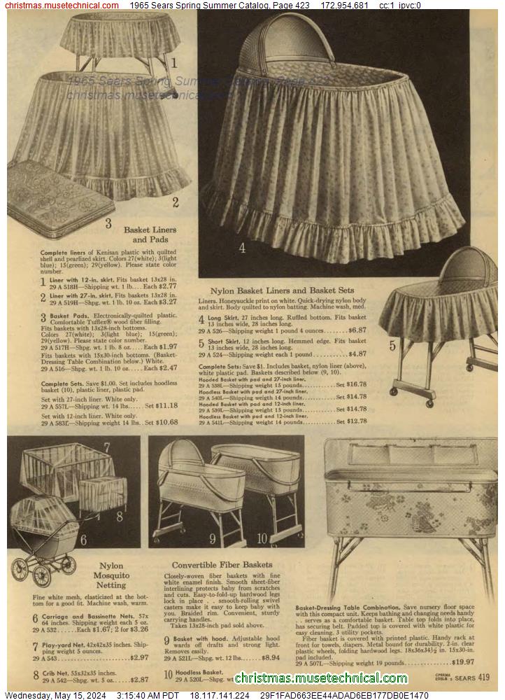 1965 Sears Spring Summer Catalog, Page 423