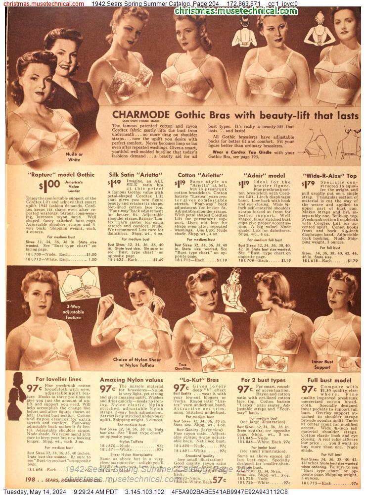 1942 Sears Spring Summer Catalog, Page 204