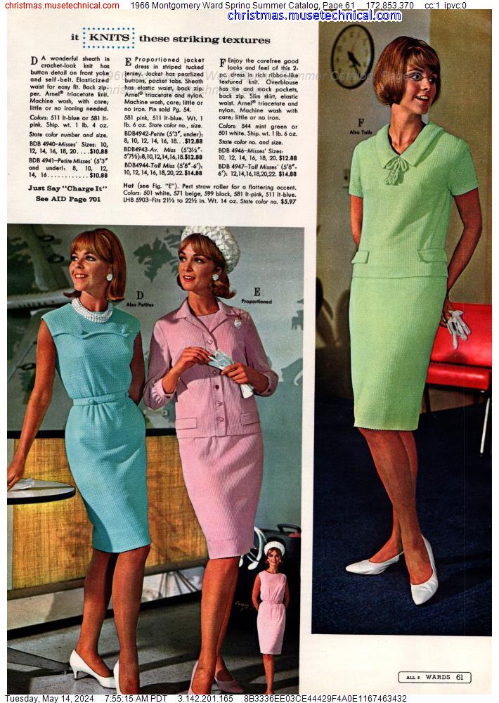 1966 Montgomery Ward Spring Summer Catalog, Page 61