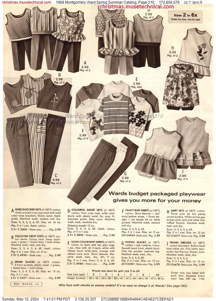 1968 Montgomery Ward Spring Summer Catalog, Page 310
