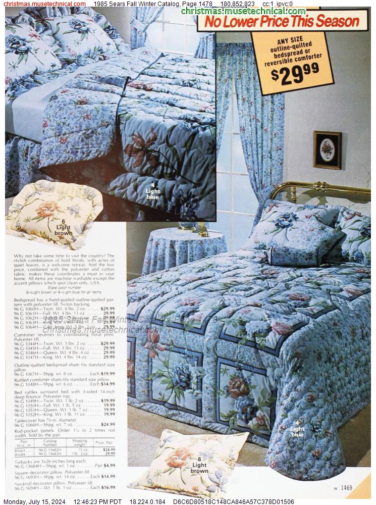 1985 Sears Fall Winter Catalog, Page 1478
