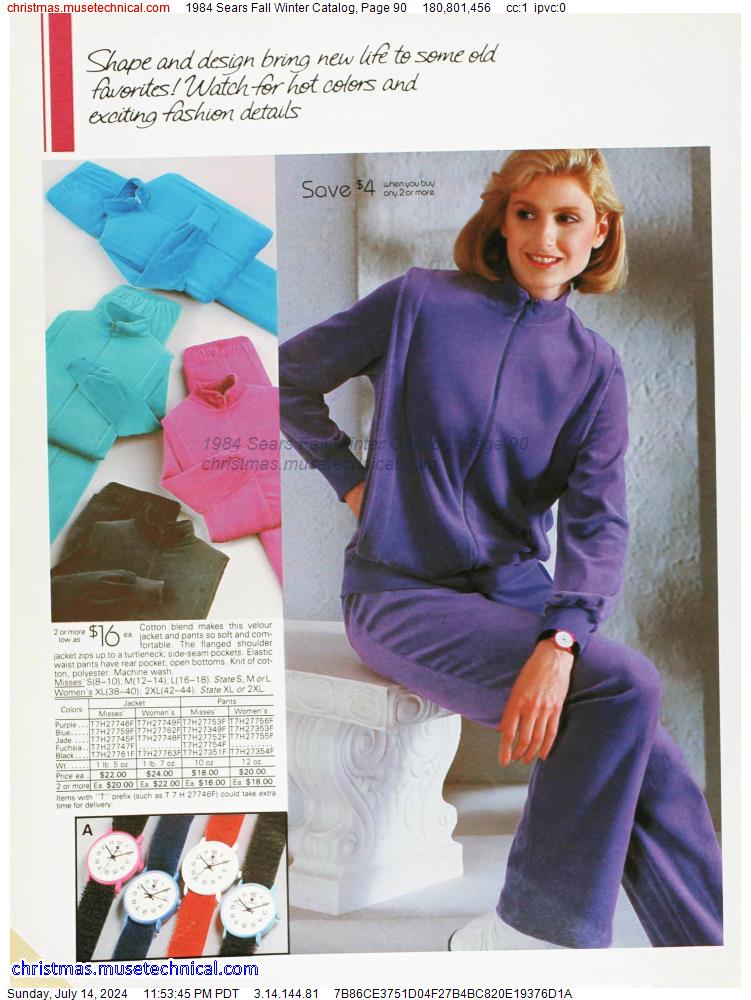 1984 Sears Fall Winter Catalog, Page 90