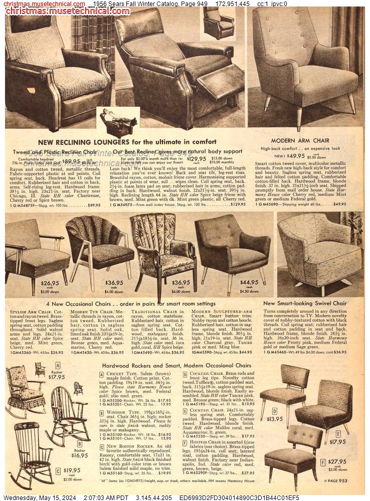 1956 Sears Fall Winter Catalog, Page 949