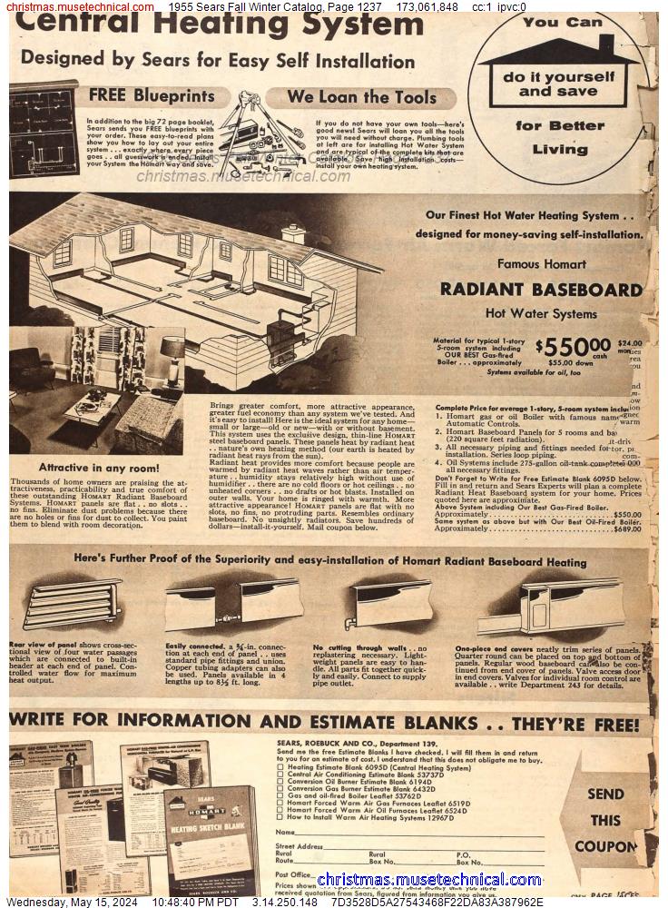 1955 Sears Fall Winter Catalog, Page 1237