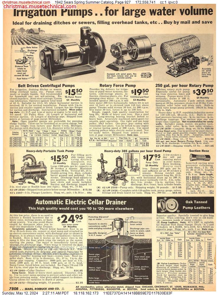 1942 Sears Spring Summer Catalog, Page 927