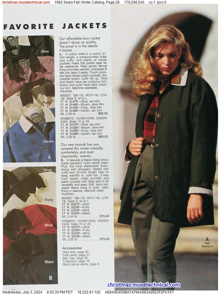 1992 Sears Fall Winter Catalog, Page 26