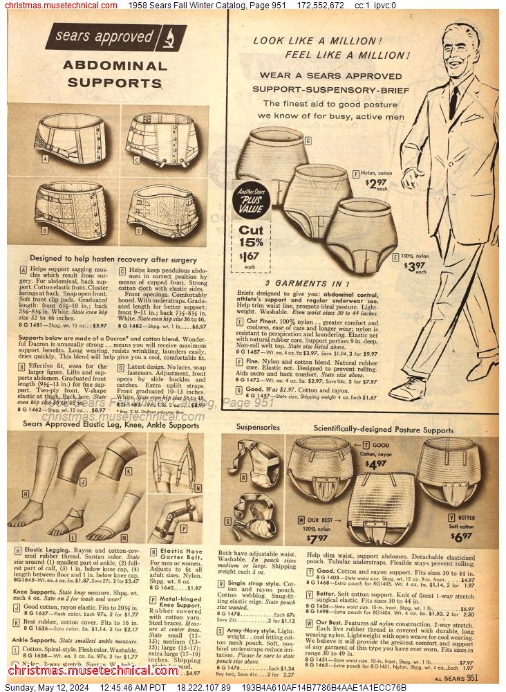 1958 Sears Fall Winter Catalog, Page 951