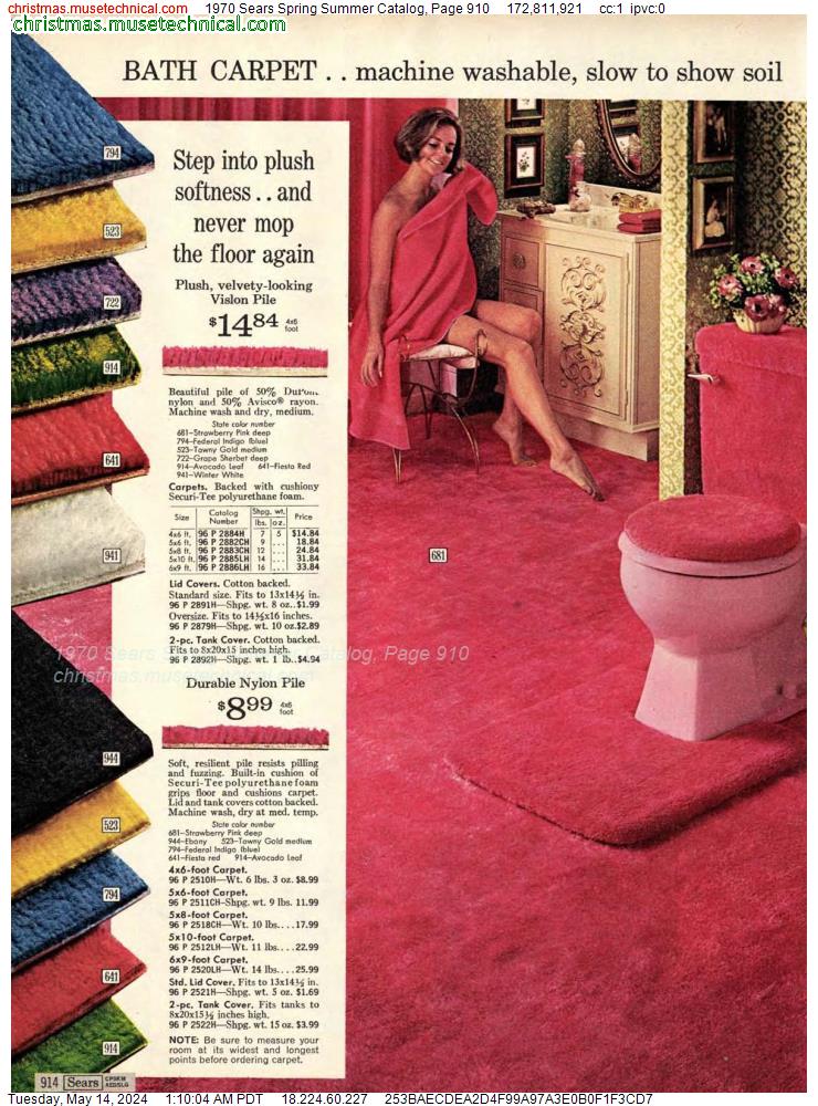 1970 Sears Spring Summer Catalog, Page 910