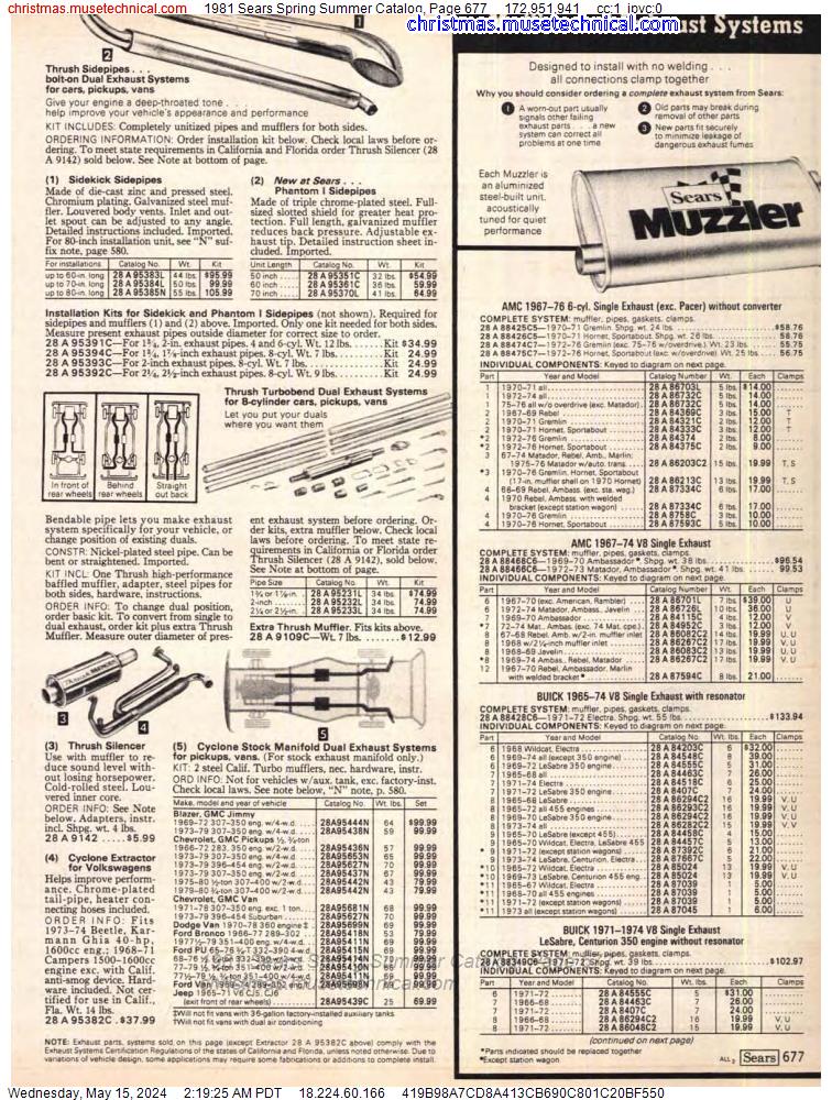 1981 Sears Spring Summer Catalog, Page 677