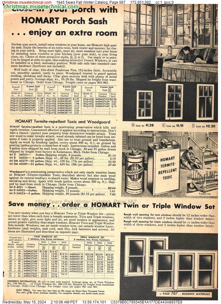 1945 Sears Fall Winter Catalog, Page 567