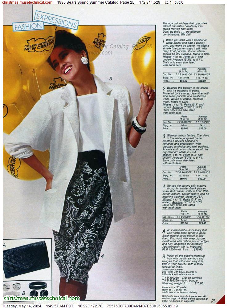 1986 Sears Spring Summer Catalog, Page 25