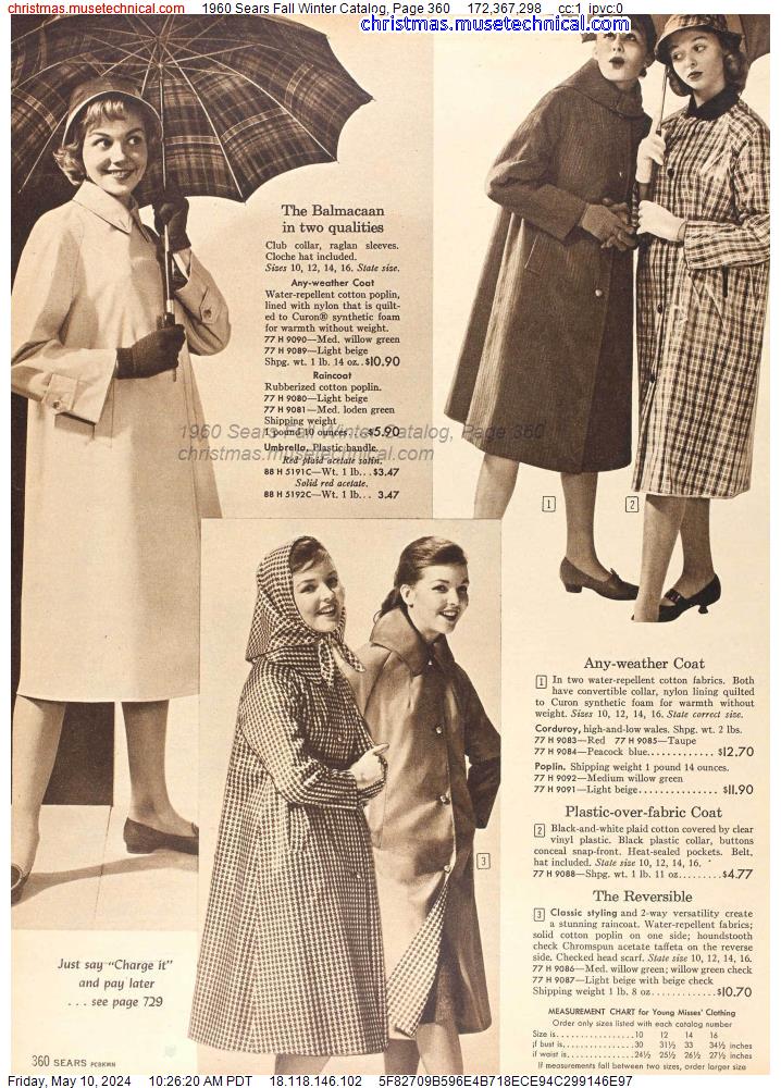 1960 Sears Fall Winter Catalog, Page 360