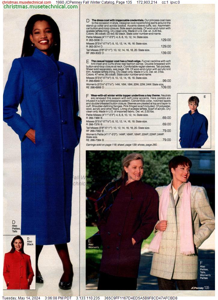 1990 JCPenney Fall Winter Catalog, Page 135