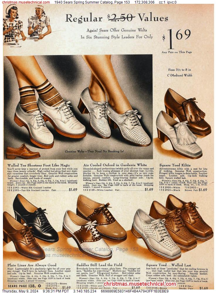 1940 Sears Spring Summer Catalog, Page 153