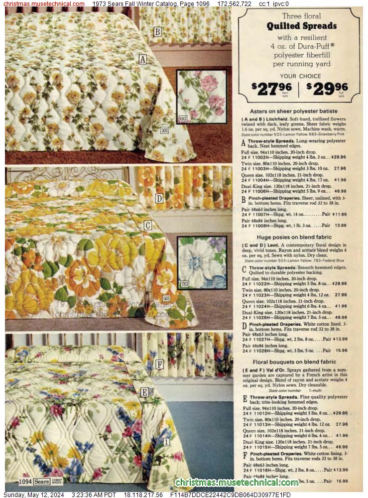 1973 Sears Fall Winter Catalog, Page 1096