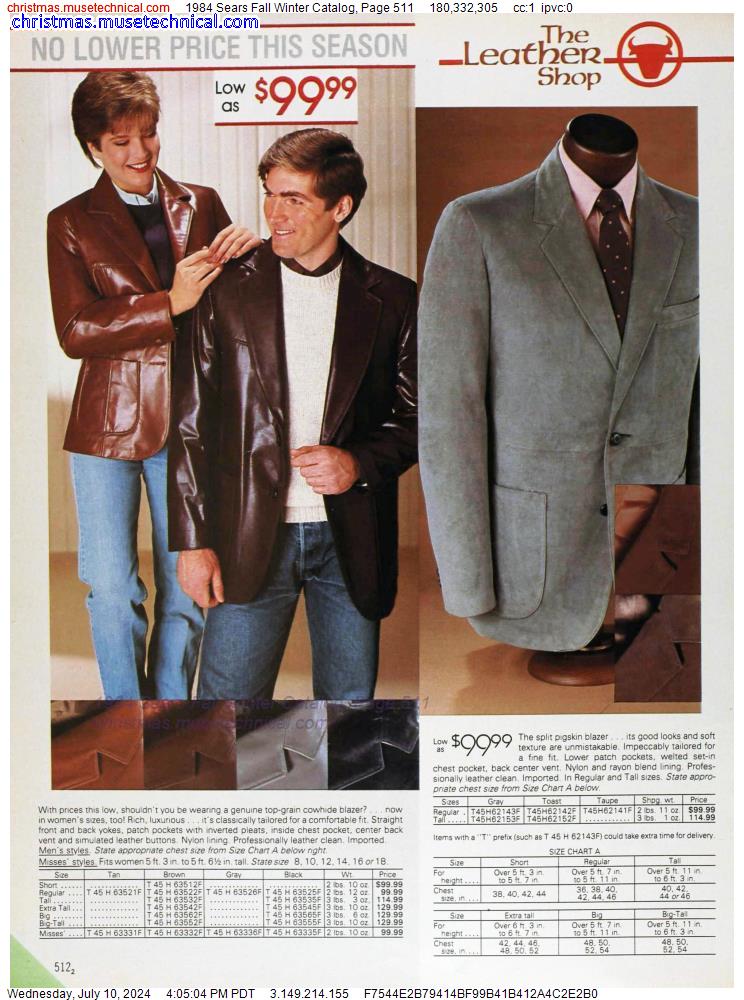 1984 Sears Fall Winter Catalog, Page 511