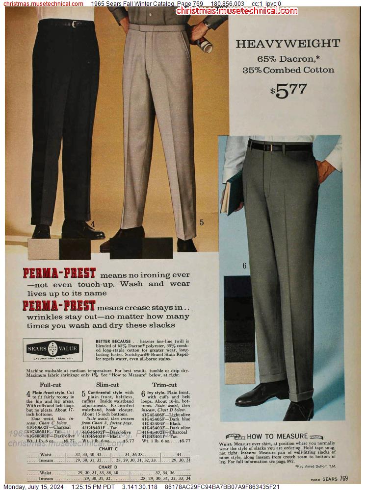 1965 Sears Fall Winter Catalog, Page 769