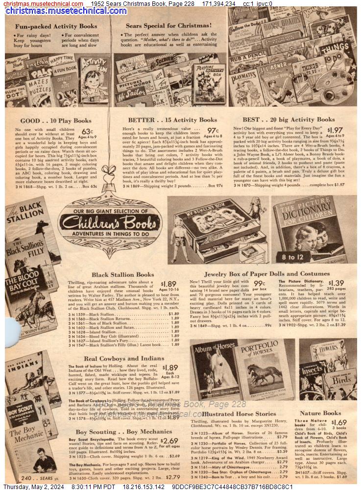 1952 Sears Christmas Book, Page 228