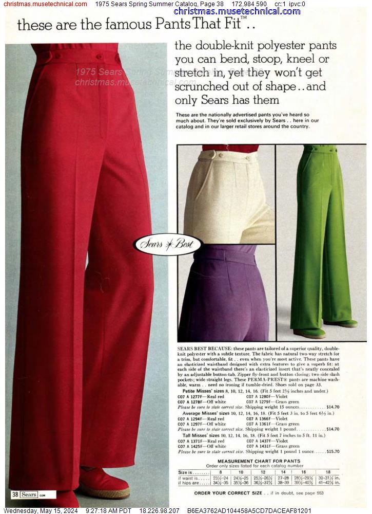 1975 Sears Spring Summer Catalog, Page 38