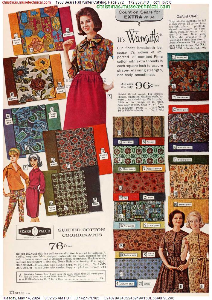 1963 Sears Fall Winter Catalog, Page 372