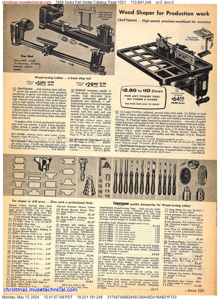 1959 Sears Fall Winter Catalog, Page 1521