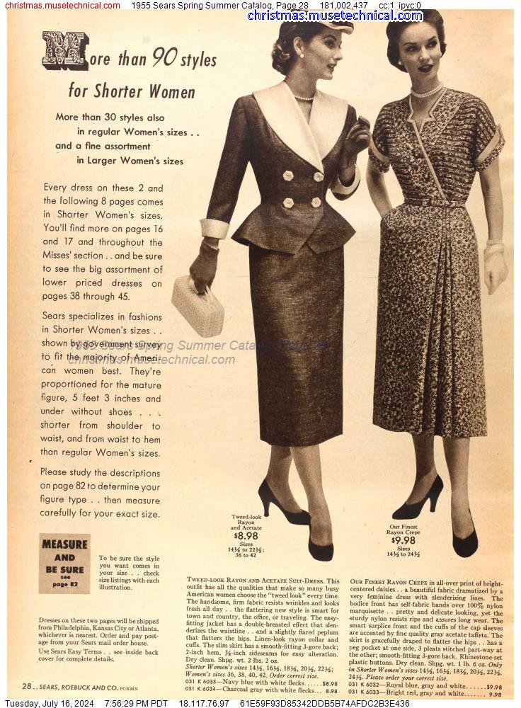 1955 Sears Spring Summer Catalog, Page 28