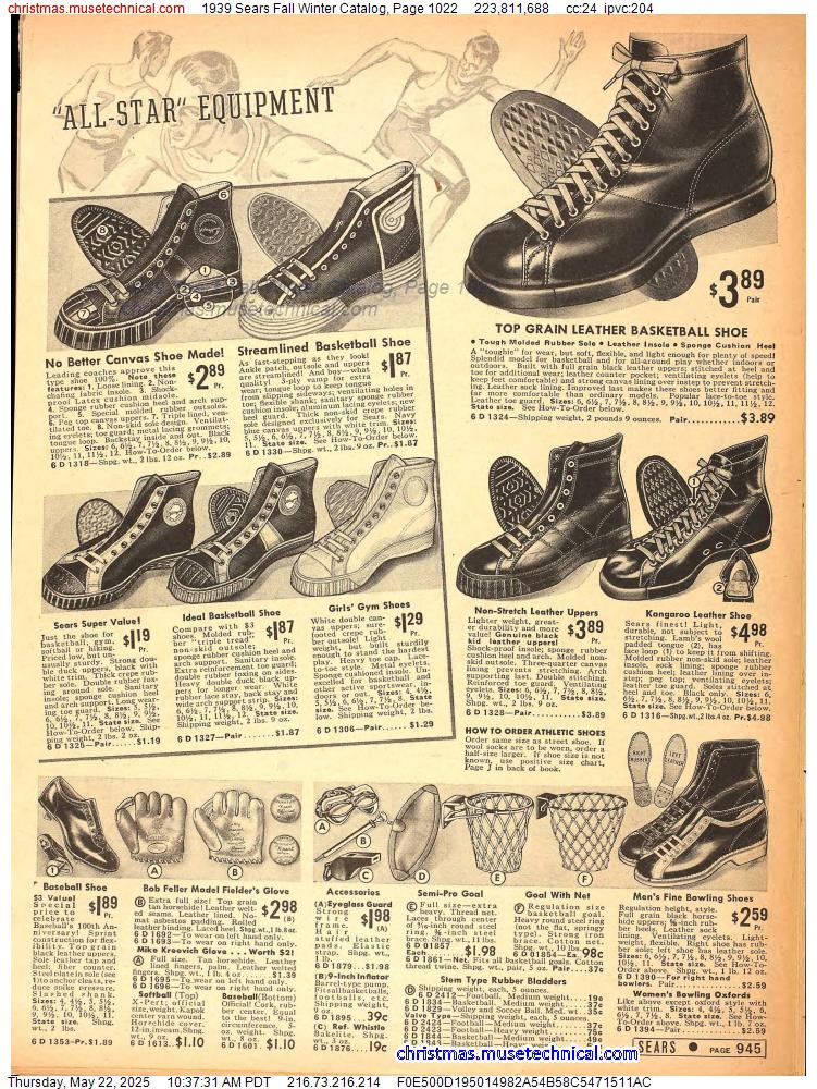 1939 Sears Fall Winter Catalog, Page 1022
