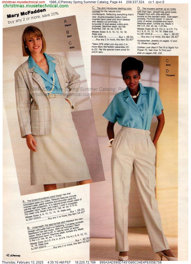 1986 JCPenney Spring Summer Catalog, Page 44