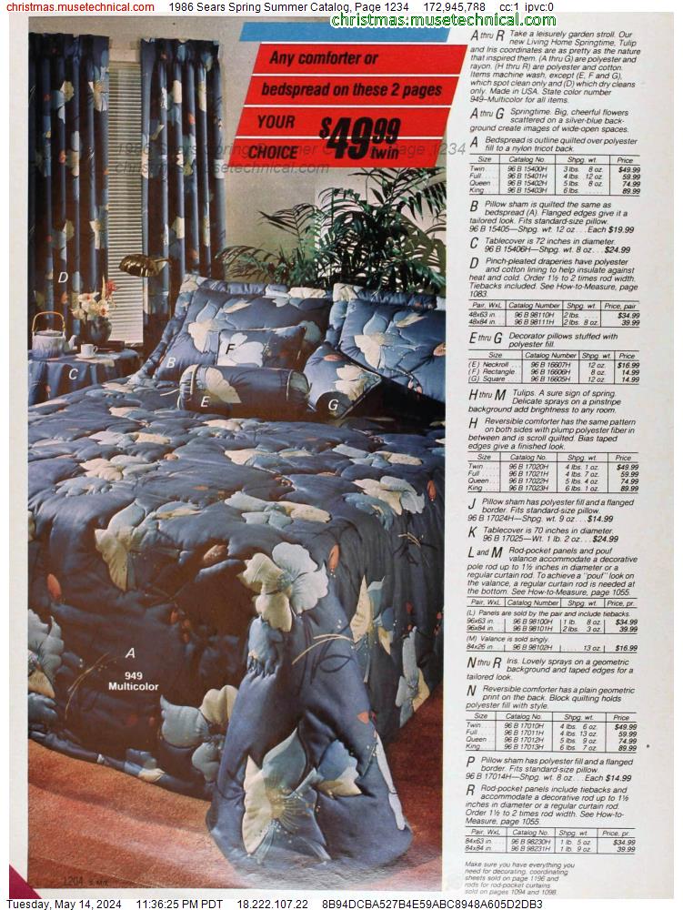 1986 Sears Spring Summer Catalog, Page 1234