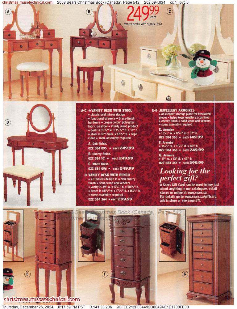 2008 Sears Christmas Book (Canada), Page 542