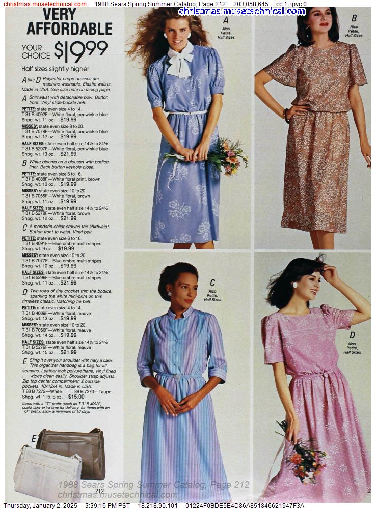 1988 Sears Spring Summer Catalog, Page 212