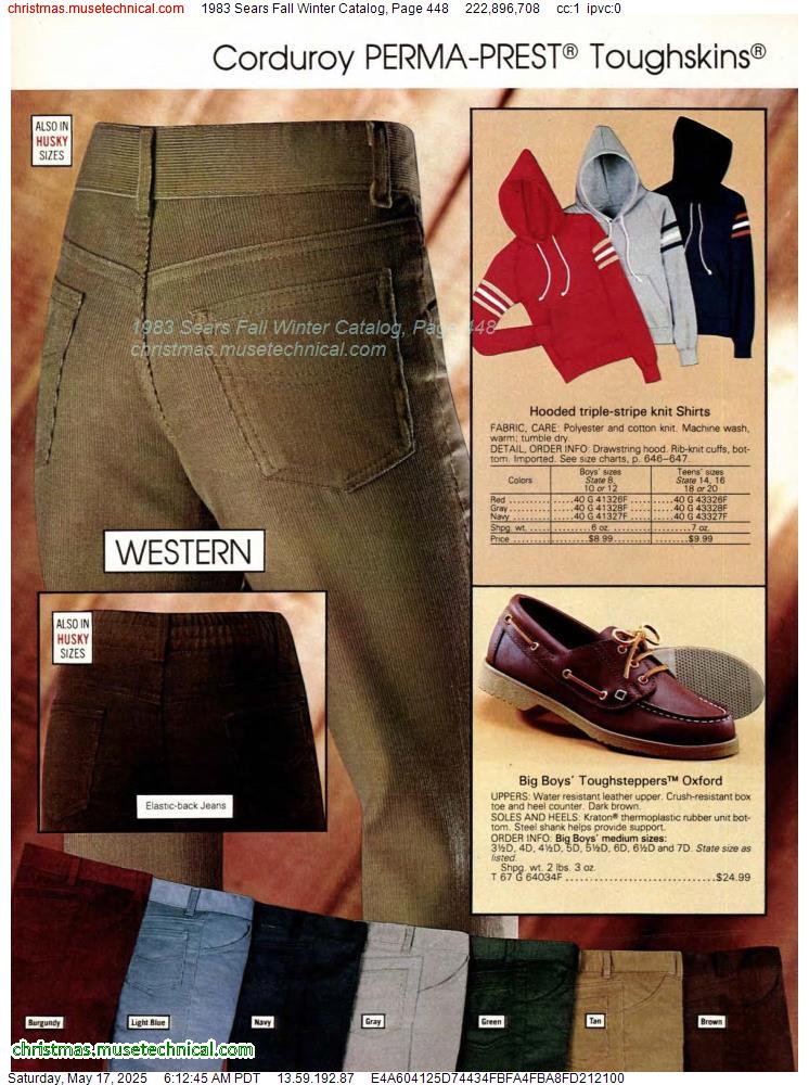 1983 Sears Fall Winter Catalog, Page 448