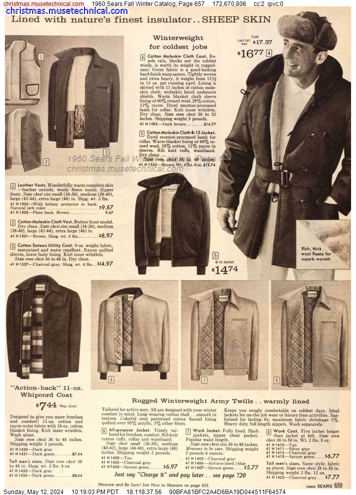 1960 Sears Fall Winter Catalog, Page 657