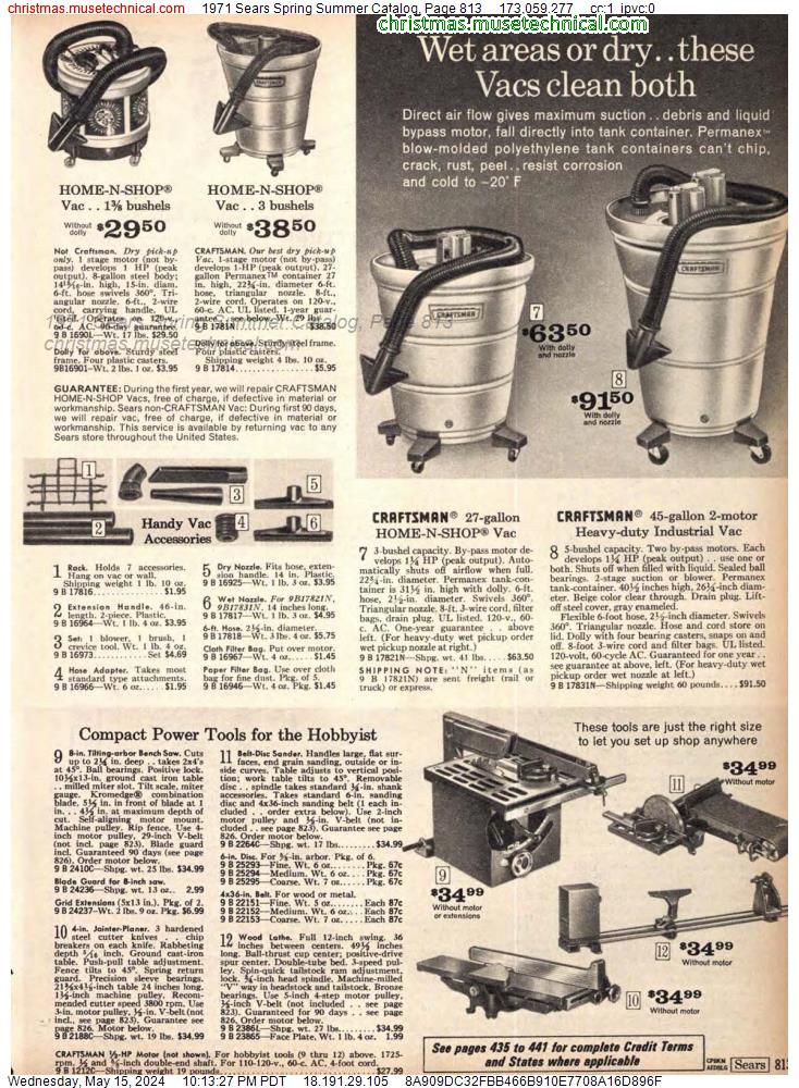 1971 Sears Spring Summer Catalog, Page 813