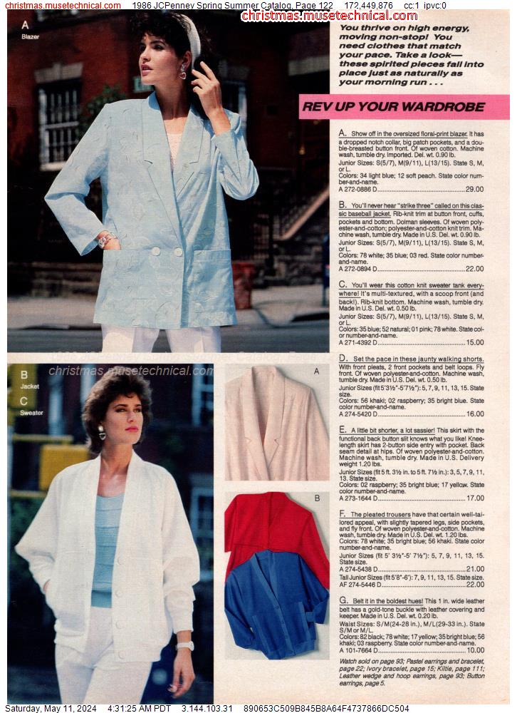 1986 JCPenney Spring Summer Catalog, Page 122