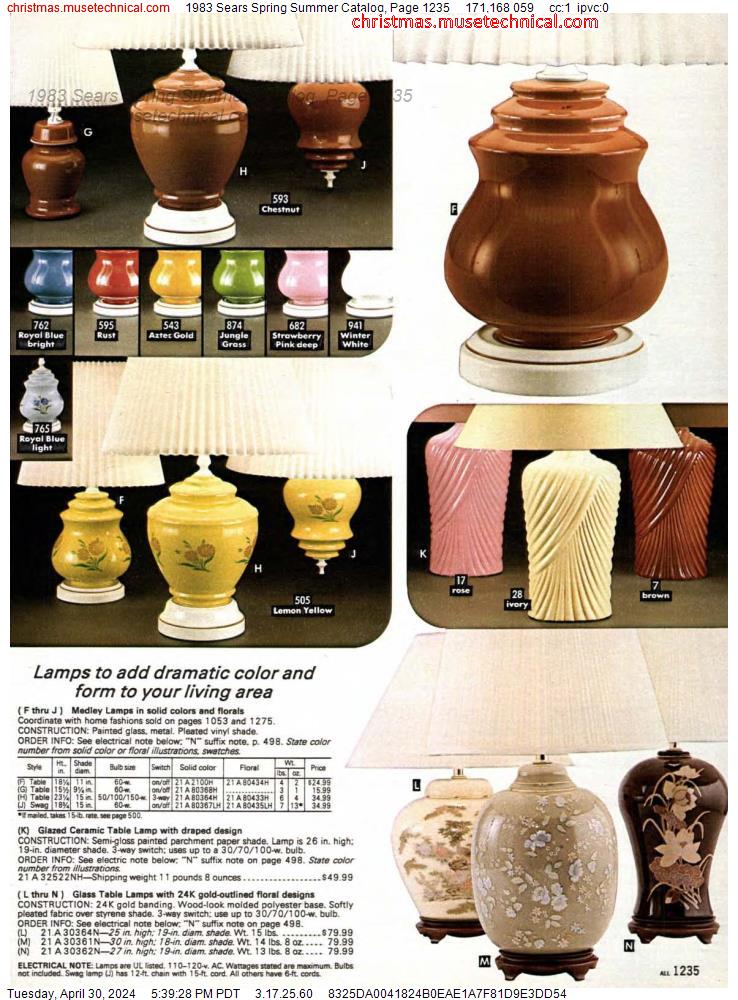 1983 Sears Spring Summer Catalog, Page 1235