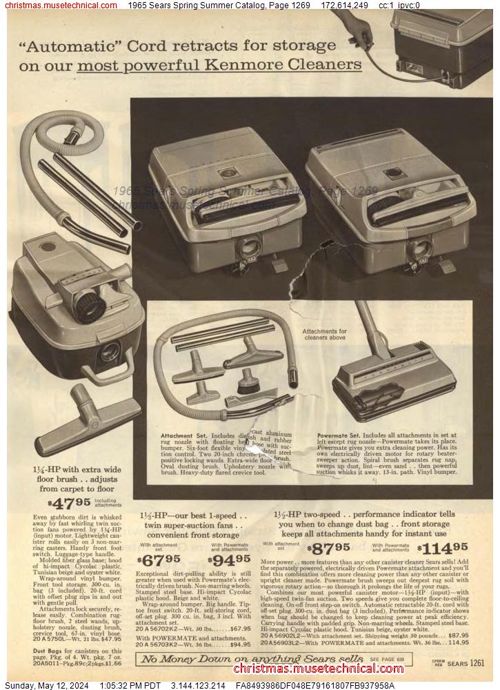 1965 Sears Spring Summer Catalog, Page 1269