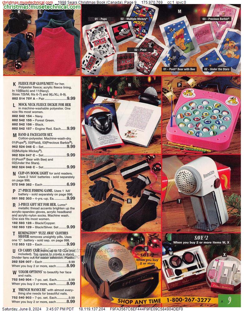 1998 Sears Christmas Book (Canada), Page 9