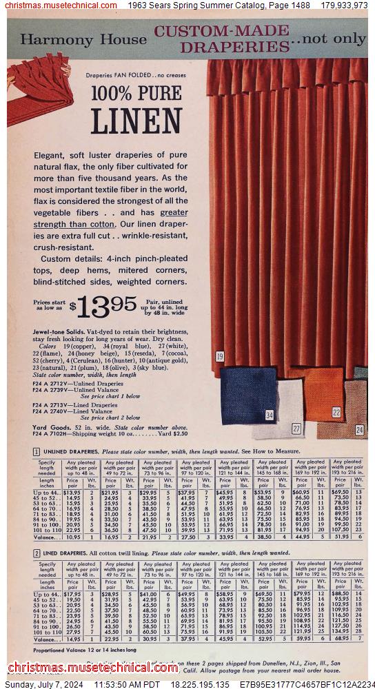 1963 Sears Spring Summer Catalog, Page 1488