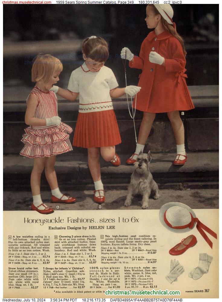 1959 Sears Spring Summer Catalog, Page 349