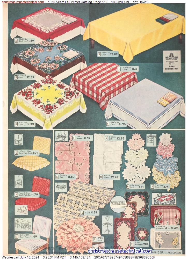 1950 Sears Fall Winter Catalog, Page 560