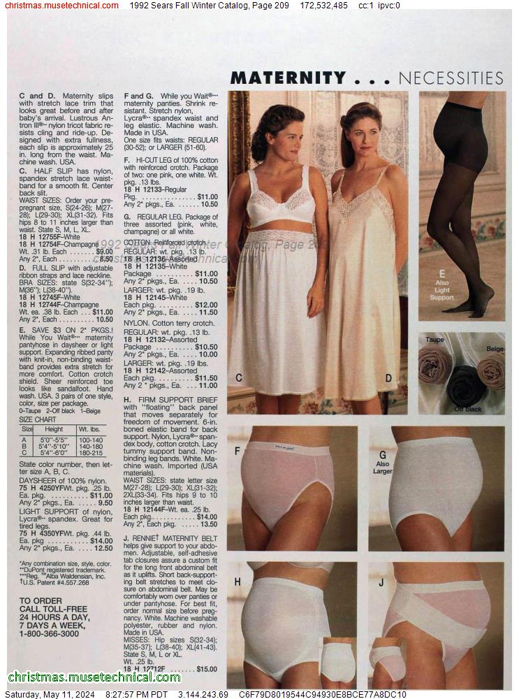 1992 Sears Fall Winter Catalog, Page 209