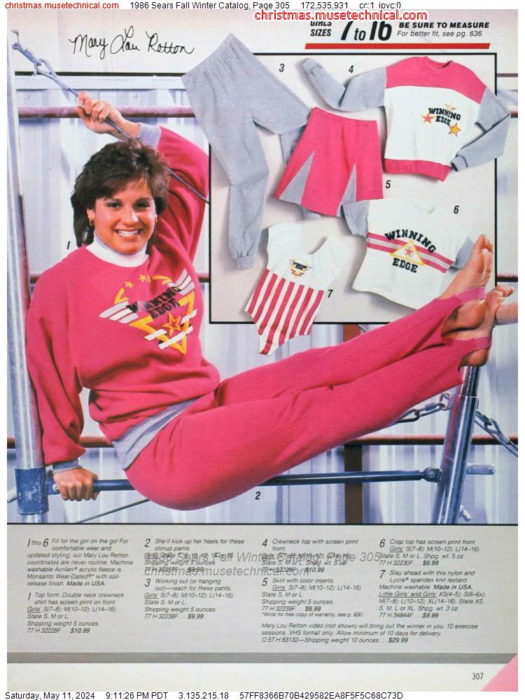 1986 Sears Fall Winter Catalog, Page 305