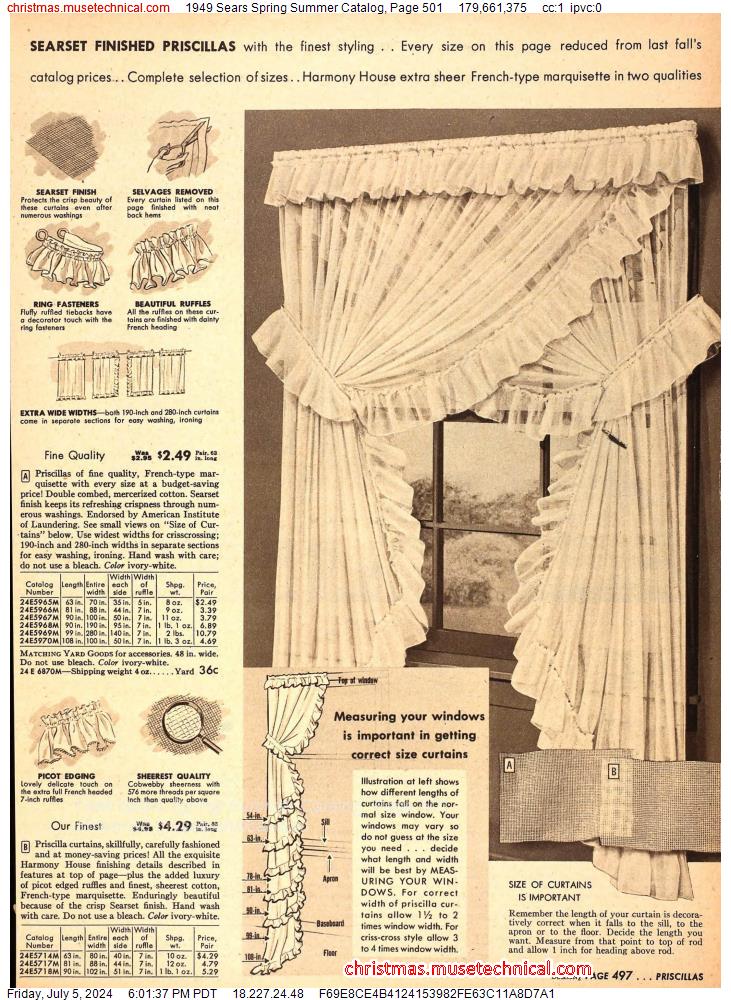 1949 Sears Spring Summer Catalog, Page 501