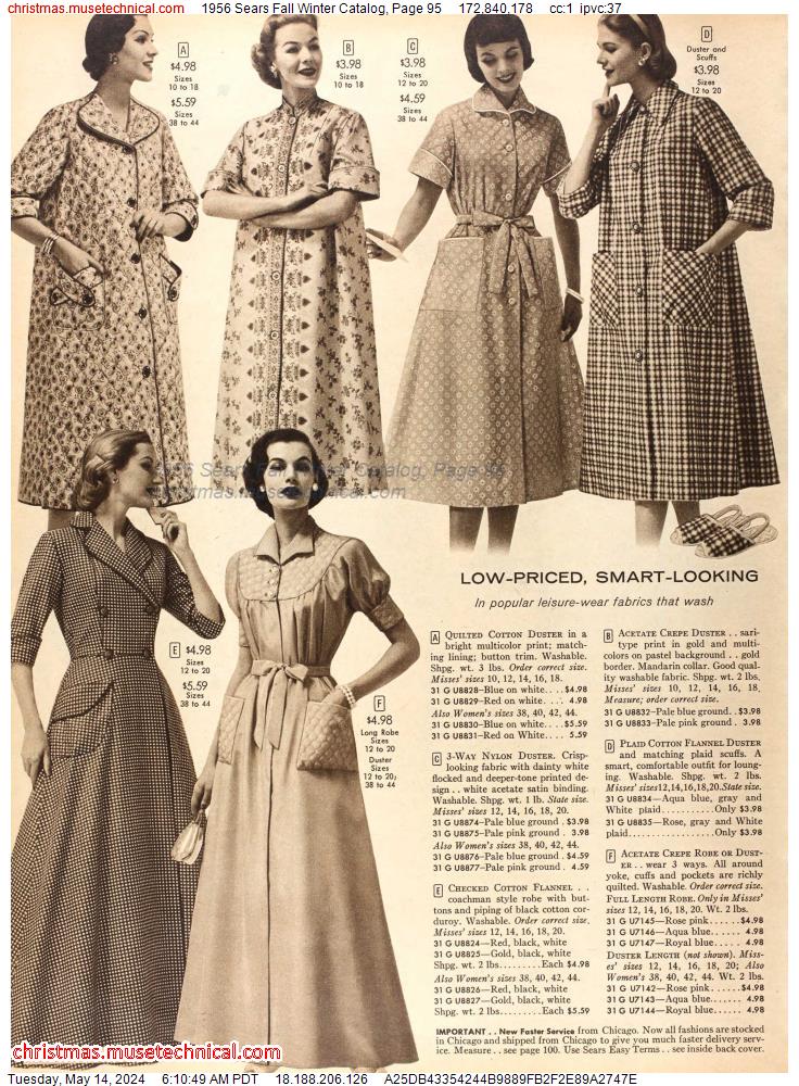 1956 Sears Fall Winter Catalog, Page 95